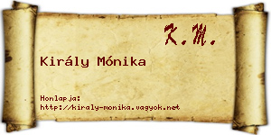 Király Mónika névjegykártya