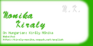 monika kiraly business card