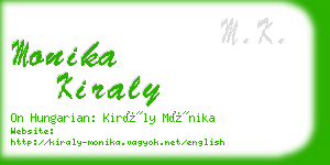 monika kiraly business card